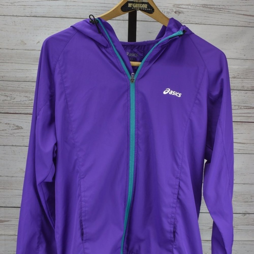 Asics M Running Light Jacket Purple Teal Hooded